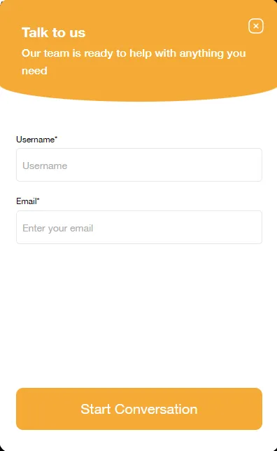 Donbet live chat support window