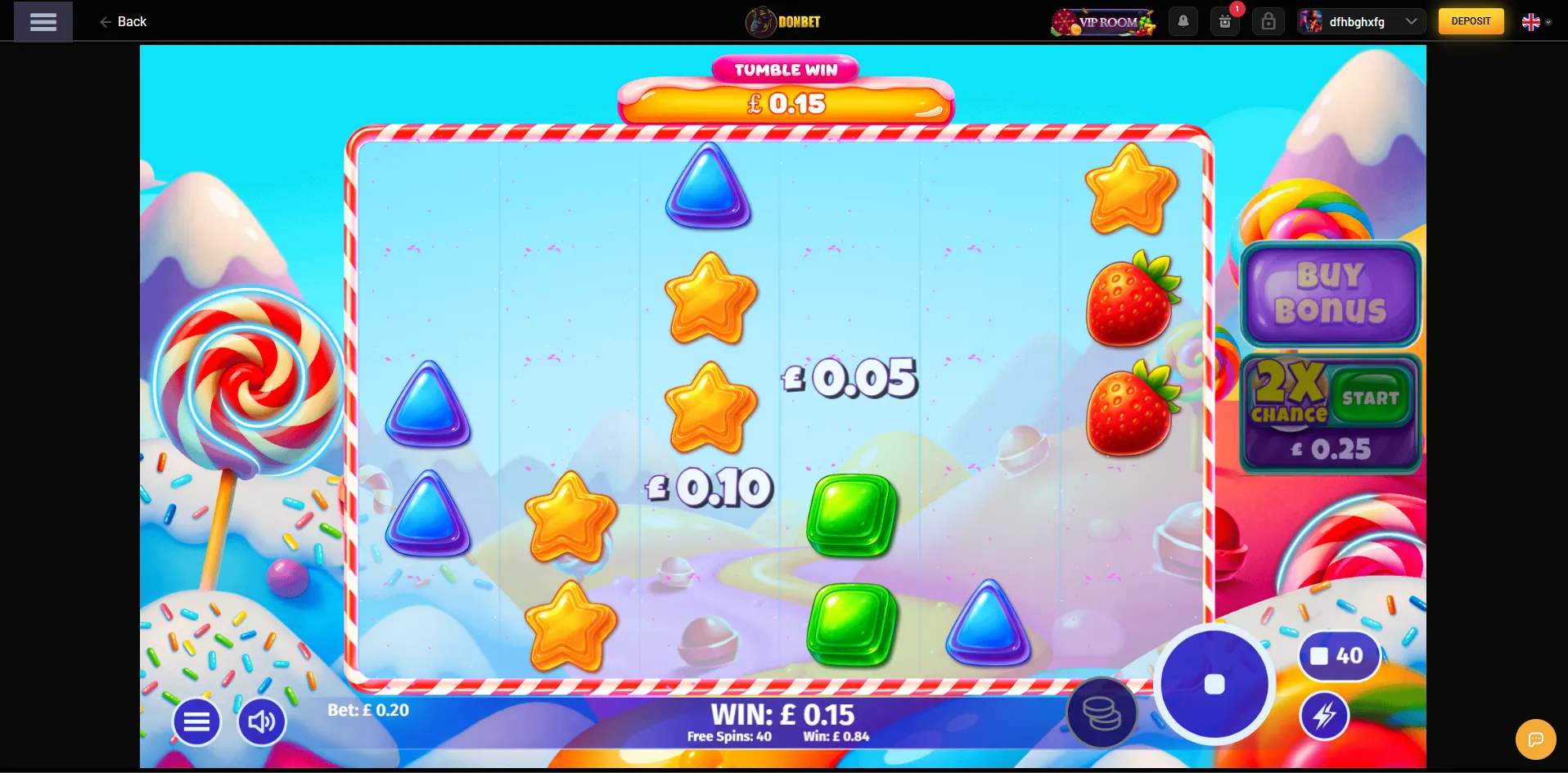 Sweet Bananas slot gameplay with free spins at Donbet